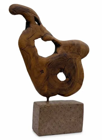 GÜVEN ATEŞ — “İsimsiz”, 2025 "İsimsiz" eseri GÜVEN ATEŞ tarafından 2025 yılında 40x25x07 cm ölçülerinde Ahşap heykel - Zeytin ağacı tekniği ile yapılmıştır.