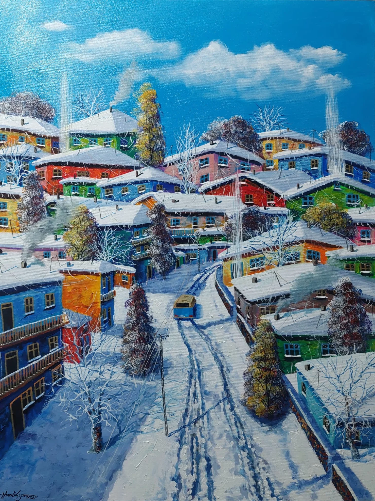 Bu eser HAMDİ ESER tarafından 2026 yılında 80x60 cm ölçülerinde Tuval üzeri yağlı boya tekniği ile yapılmıştır.