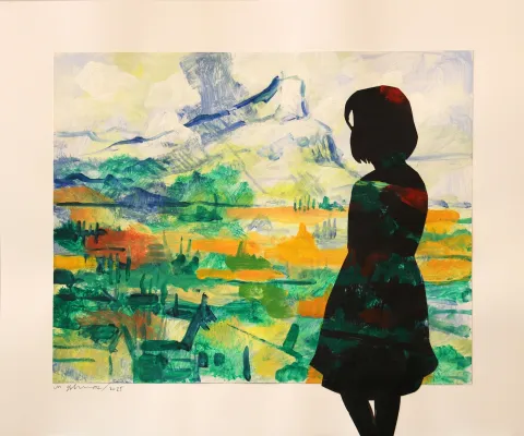 MEHMET YILMAZ — “Cézanne ve Sezan - 21”, 2025 "Cézanne ve Sezan - 21" eseri MEHMET YILMAZ tarafından 2025 yılında 50x60 cm ölçülerinde Kağıt üzeri karışık teknik tekniği ile yapılmıştır.
