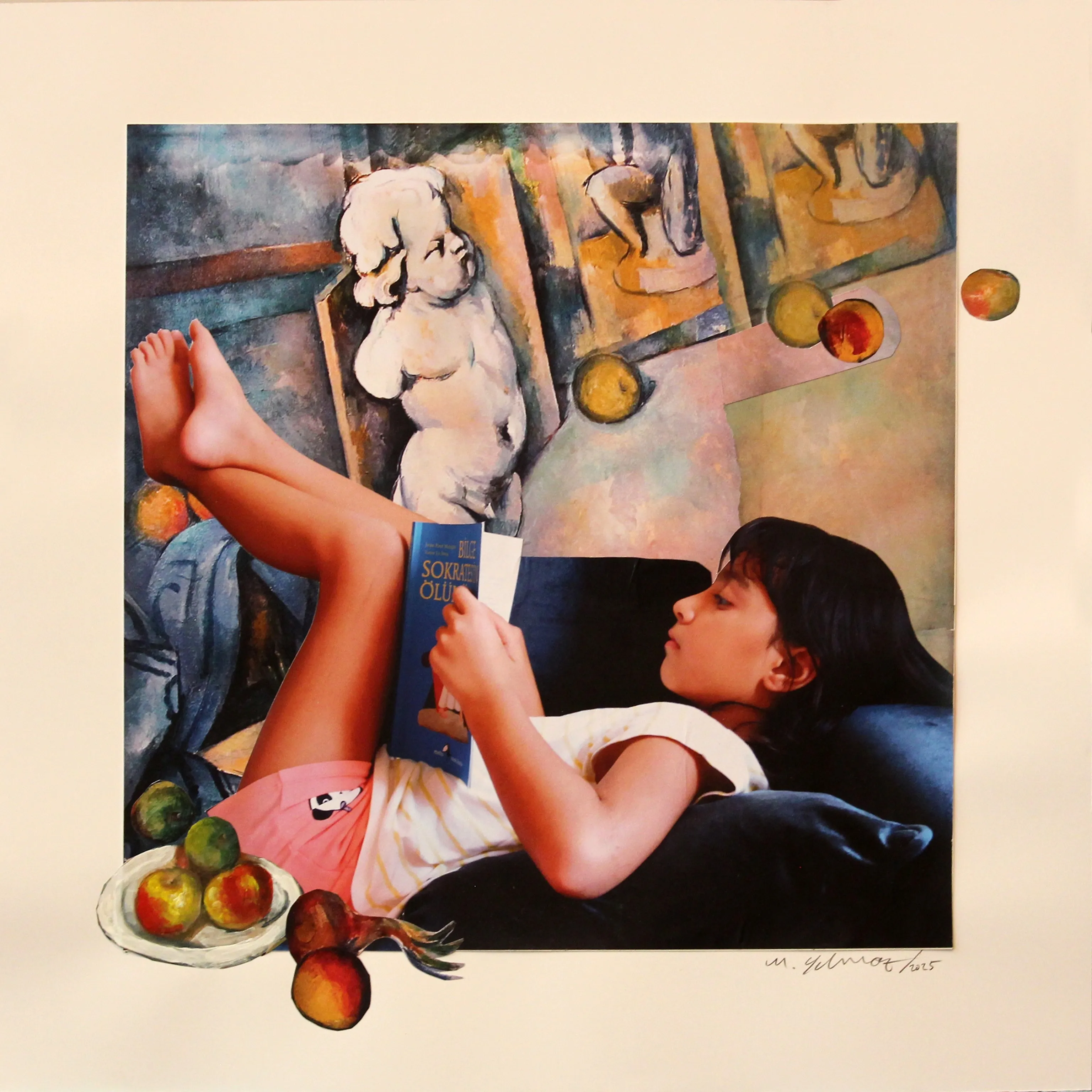 "Cézanne ve Sezan - 23" eseri MEHMET YILMAZ tarafından 2025 yılında 50x50 cm ölçülerinde Kağıt üzeri karışık teknik tekniği ile yapılmıştır.