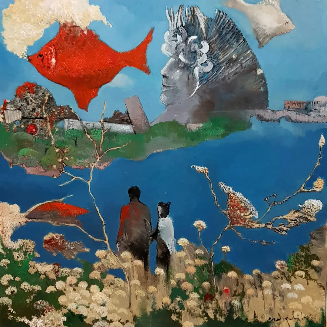 EROL PELİOĞLU — “İsimsiz”, 2025 "İsimsiz" eseri EROL PELİOĞLU tarafından 2025 yılında 60x60 cm ölçülerinde Tuval üzeri yağlı boya tekniği ile yapılmıştır.