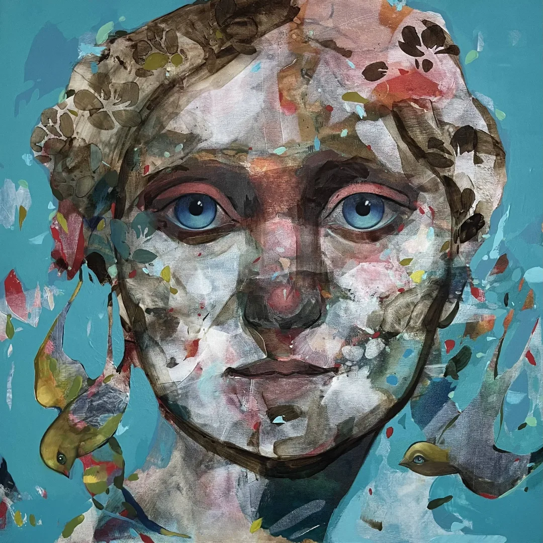 Sema Öcal — İsimsiz, 2025, tuval üzerine yağlı boya, 60×60 cm