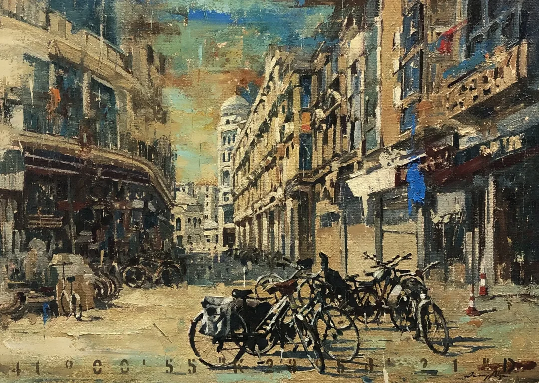 yakınlaştır "Bisikletler Serisi" eseri OSMAN AKÇA tarafından 64x90 cm ölçülerinde Tuval üzeri yağlı boya tekniği ile yapılmıştır.