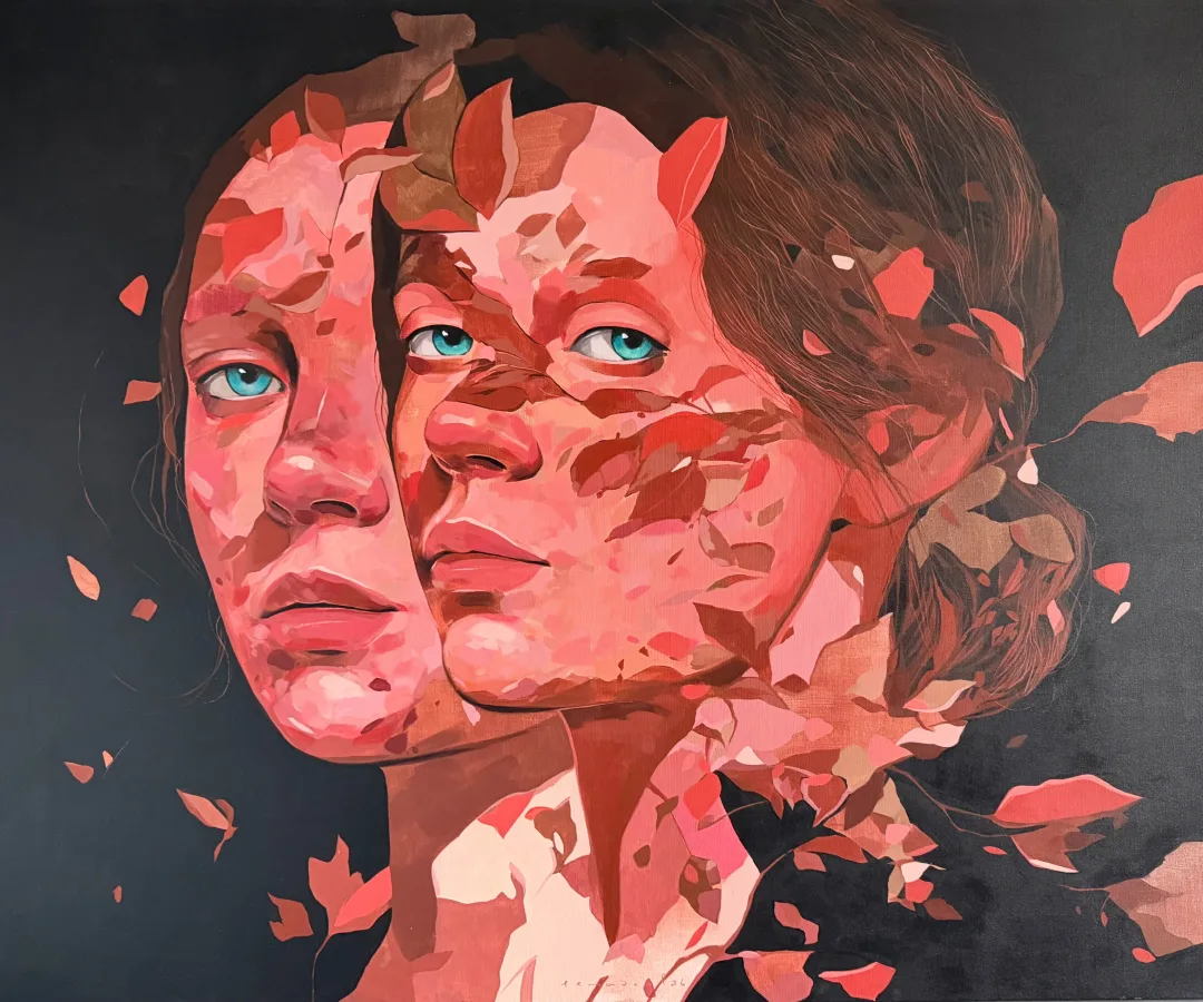 SEMA ÖCAL — “Mercan”, 2026 "Mercan" eseri SEMA ÖCAL tarafından 2026 yılında 100x120 cm ölçülerinde Tuval üzeri akrilik boya tekniği ile yapılmıştır.