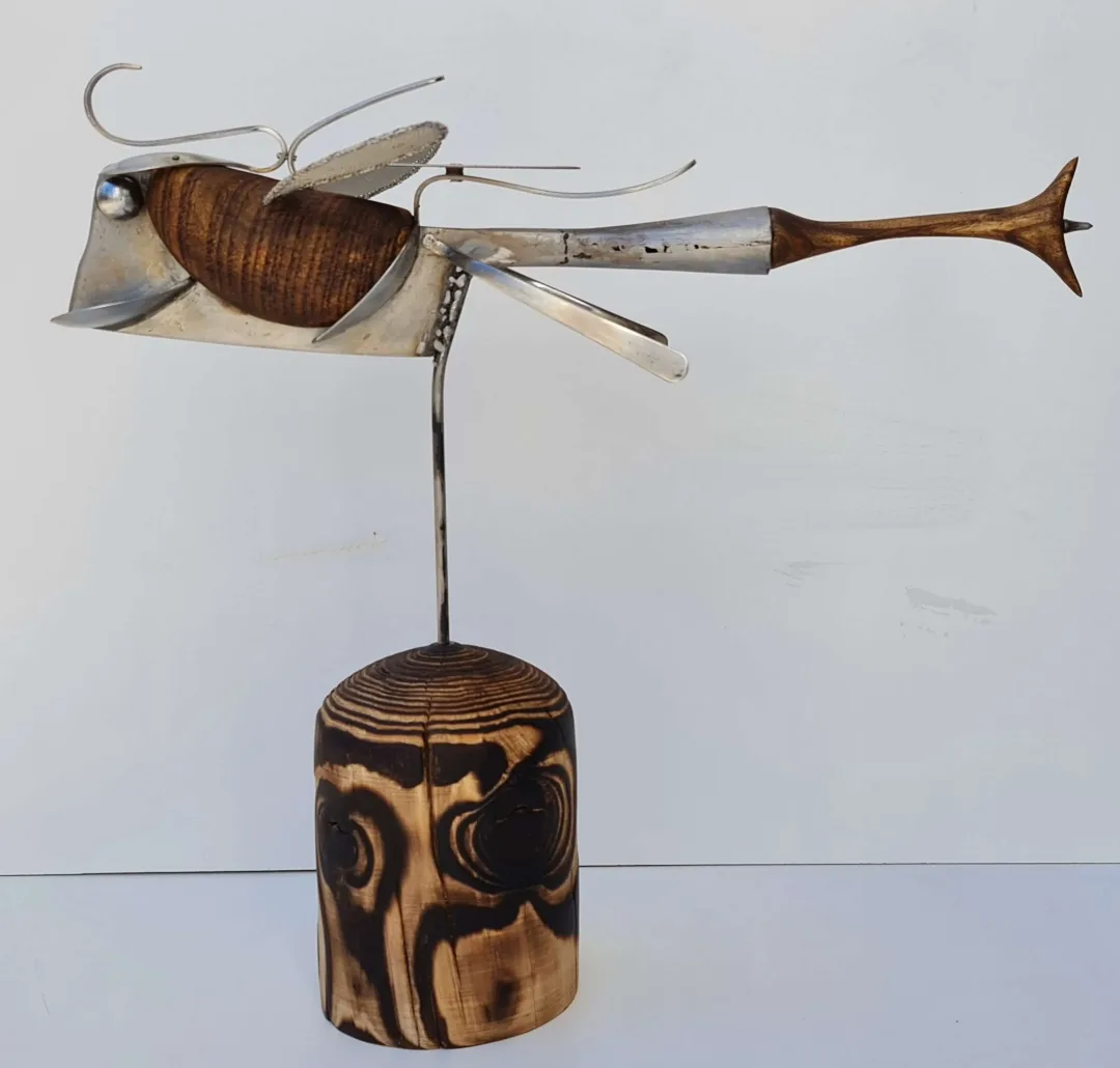 yakınlaştır "Balık - 2" eseri SERKAN ERKOÇ tarafından 2023 yılında 47x44x23 cm ölçülerinde Metal heykel tekniği ile yapılmıştır.