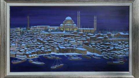 BAYRAM GÜMÜŞ — “1860'lı yıllar İstanbul”, 2006 "1860'lı yıllar İstanbul" eseri BAYRAM GÜMÜŞ tarafından 2006 yılında 90x160 cm ölçülerinde Tuval üzeri yağlı boya tekniği ile yapılmıştır.