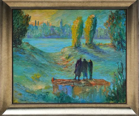 "İsimsiz" eseri TEMUR KÖRAN tarafından 1998 yılında 100x120 cm ölçülerinde Tuval üzeri yağlı boya tekniği ile yapılmıştır.