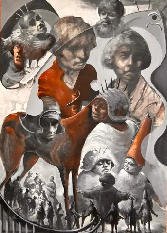 ÖMER KOÇAĞ tarafından 2015 yılında 140x100 cm ölçülerinde Tuval üzeri akrilik boya tekniği ile yapılmıştır.