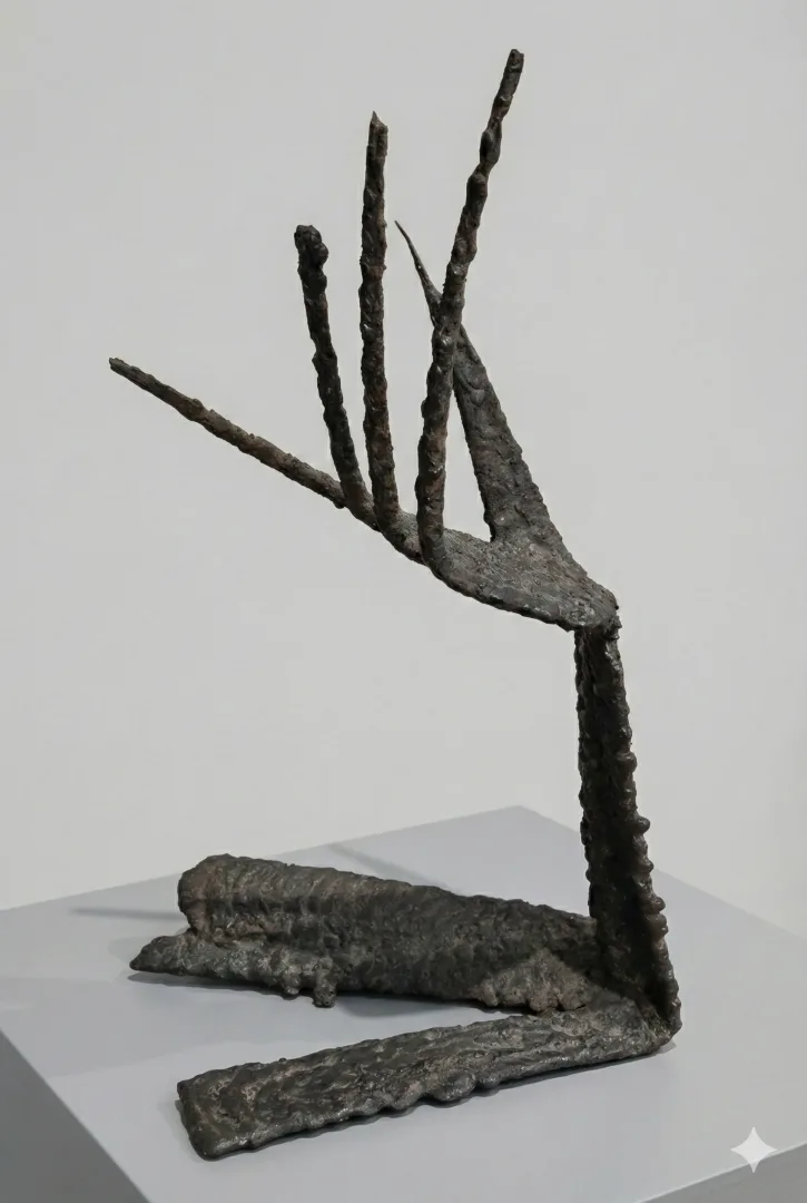 yakınlaştır "Anadolu'nun Paslı Metal Kuşları" eseri KUZGUN ACAR tarafından 46x26x16 cm ölçülerinde Metal heykel tekniği ile yapılmıştır.
