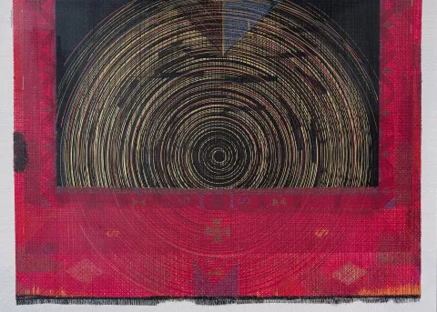 VAHHAB AYHAN — “İsimsiz”, 2024 "İsimsiz" eseri VAHHAB AYHAN tarafından 2024 yılında 150x210 cm ölçülerinde Tuval üzeri akrilik boya tekniği ile yapılmıştır.