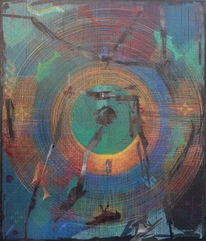 VAHHAB AYHAN — “Katmanlar-2”, 2025 "Katmanlar-2" eseri VAHHAB AYHAN tarafından 2025 yılında 140x120 cm ölçülerinde Tuval üzeri akrilik boya tekniği ile yapılmıştır.