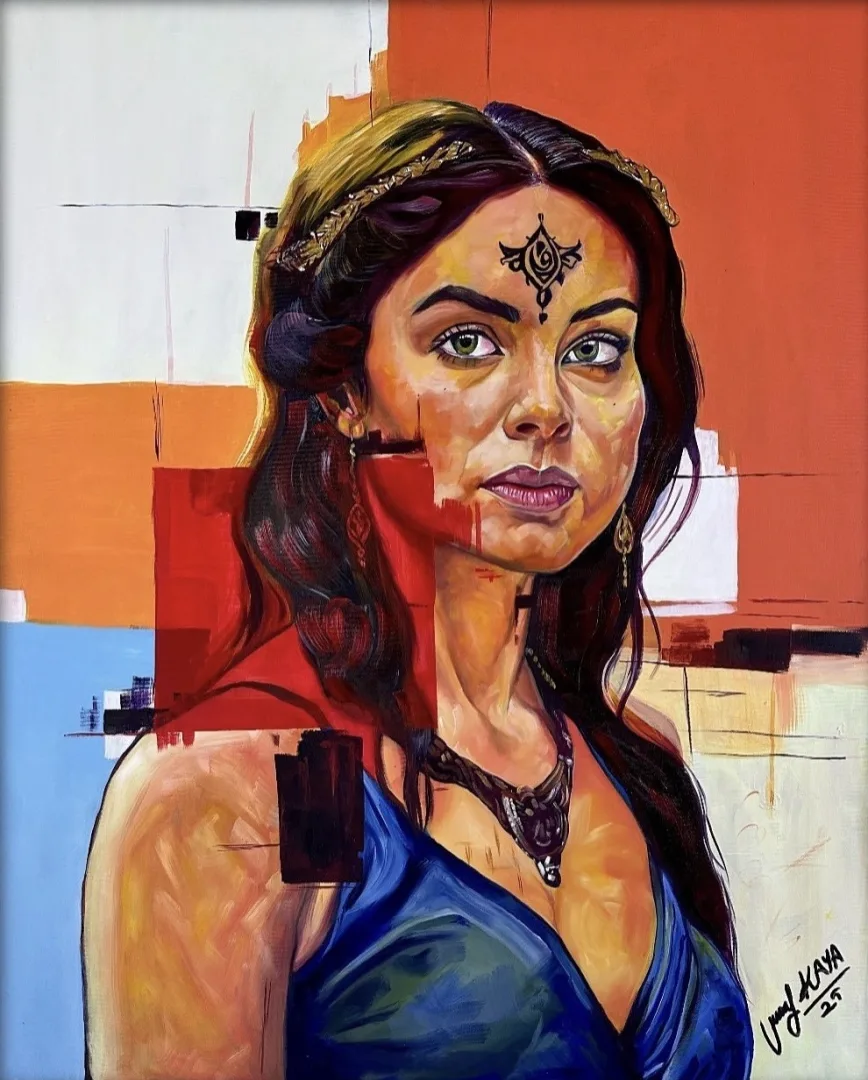 YUSUF KAYA — “Meryem”, 2025 "Meryem" eseri YUSUF KAYA tarafından 2025 yılında 100x80 cm ölçülerinde Tuval üzeri karışık teknik tekniği ile yapılmıştır.