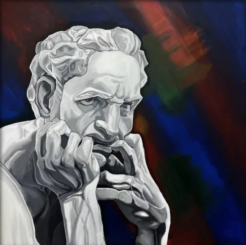 YUSUF KAYA — “Ugolino”, 2023 "Ugolino" eseri YUSUF KAYA tarafından 2023 yılında 80x80 cm ölçülerinde Tuval üzeri akrilik boya tekniği ile yapılmıştır.