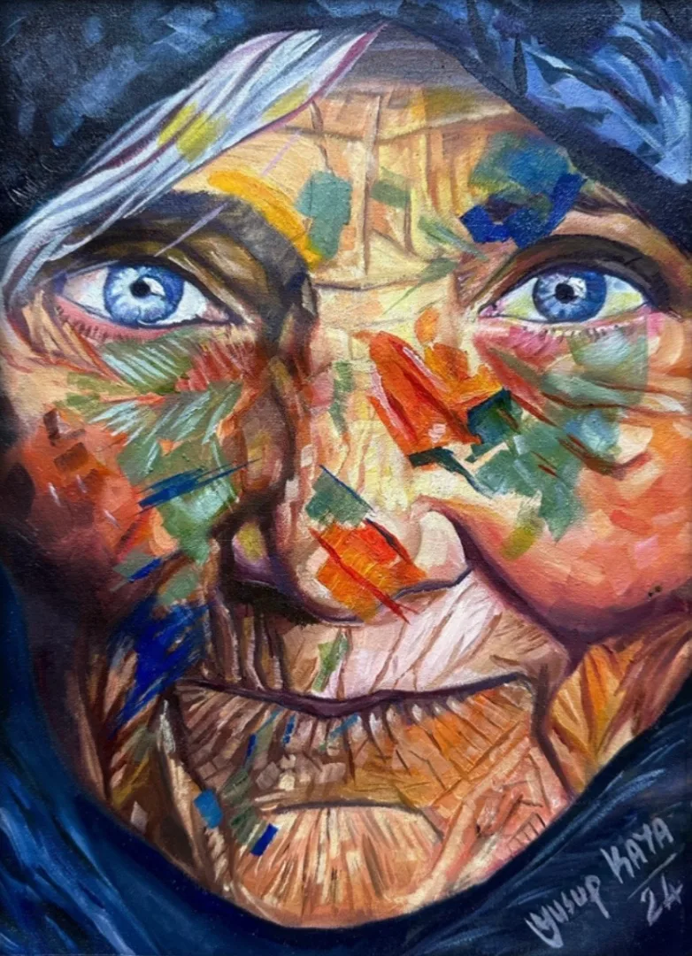 YUSUF KAYA — “Agatha”, 2024 "Agatha" eseri YUSUF KAYA tarafından 2024 yılında 29x21 cm ölçülerinde Kağıt üzeri yağlı boya tekniği ile yapılmıştır.