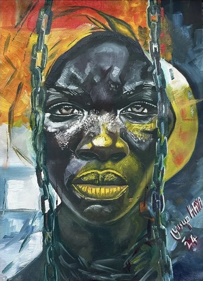 YUSUF KAYA — “Olivia”, 2024 "Olivia" eseri YUSUF KAYA tarafından 2024 yılında 29x21 cm ölçülerinde Kağıt üzeri yağlı boya tekniği ile yapılmıştır.