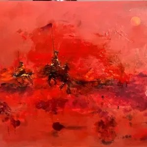 ZAHİT BÜYÜKİŞLİYEN tarafından 2021 yılında 70x100 cm ölçülerinde Tuval üzeri yağlı boya tekniği ile yapılmıştır.