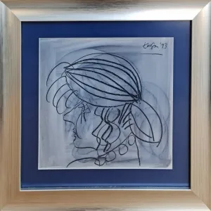 ADNAN TURANİ tarafından 1993 yılında 33x33 cm ölçülerinde Kağıt üzeri füzen tekniği ile yapılmıştır.