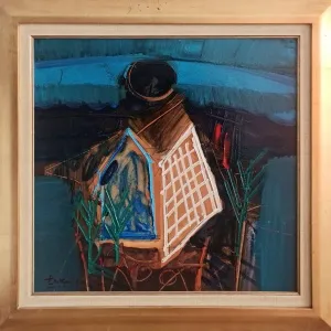 ADNAN TURANİ tarafından 1989 yılında 50x51 cm ölçülerinde Duralit üzeri yağlı boya tekniği ile yapılmıştır.