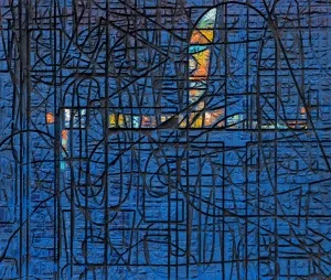 ALİ ERTUĞRUL KÜPELİ tarafından 2021 yılında 49x58 cm ölçülerinde MDF üzeri karışık teknik tekniği ile yapılmıştır.