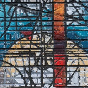 ALİ ERTUĞRUL KÜPELİ tarafından 2021 yılında 25x25 cm ölçülerinde MDF üzeri karışık teknik tekniği ile yapılmıştır.