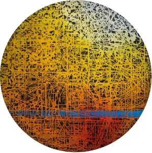 ALİ ERTUĞRUL KÜPELİ tarafından 2021 yılında 103x103 cm ölçülerinde MDF üzeri karışık teknik tekniği ile yapılmıştır.