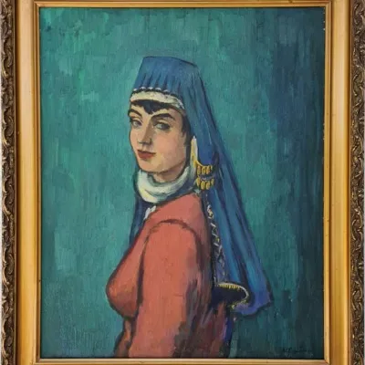 NURETTİN ERGÜVEN tarafından 76x61 cm ölçülerinde Duralit üzeri yağlı boya tekniği ile yapılmıştır.