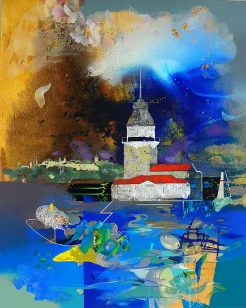 SEMİH KAPLAN tarafından 2012 yılında 200x160 cm ölçülerinde Tuval üzeri yağlı boya tekniği ile yapılmıştır.