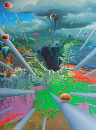 RAŞİT ALTUN tarafından 2015 yılında 200x150 cm ölçülerinde Tuval üzeri akrilik boya tekniği ile yapılmıştır.