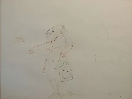 MEHMET GÜLERYÜZ tarafından 1973 yılında 48x63 cm ölçülerinde Kağıt üzeri karışık teknik tekniği ile yapılmıştır.