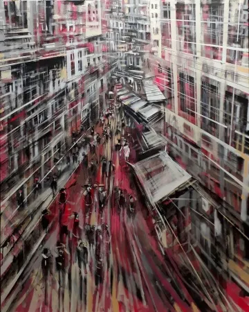 AYHAN ÇETİN tarafından 2022 yılında 150x120 cm ölçülerinde Tuval üzeri akrilik boya tekniği ile yapılmıştır.