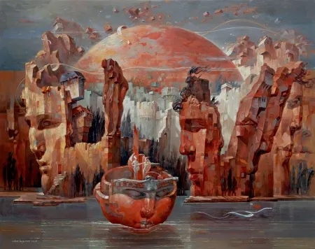 ADEM BAŞPINAR tarafından 2025 yılında 120x150 cm ölçülerinde Tuval üzeri akrilik boya tekniği ile yapılmıştır.