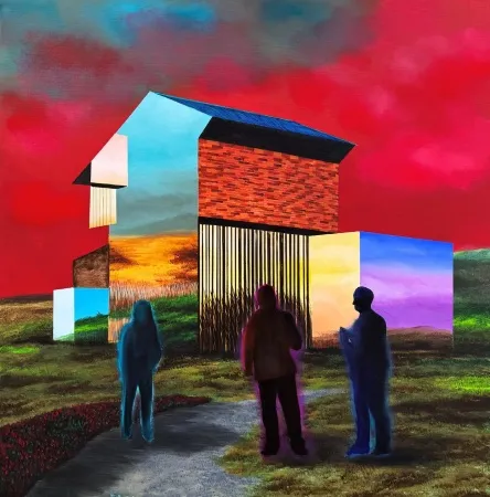 ARDA SELİM tarafından 2025 yılında 90x90 cm ölçülerinde Tuval üzeri yağlı boya tekniği ile yapılmıştır.