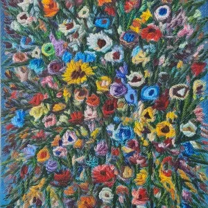 AHMET YEŞİL tarafından 2022 yılında 85x65 cm ölçülerinde Tuval üzeri yağlı boya tekniği ile yapılmıştır.