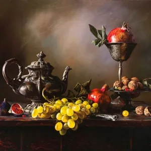 HÜSEYİN FEYZULLAH tarafından 2016 yılında 80x100 cm ölçülerinde Tuval üzeri yağlı boya tekniği ile yapılmıştır.