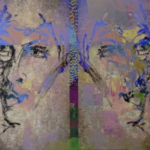 NECMETTİN ÖZLÜ tarafından 2016 yılında 90x120 cm ölçülerinde Tuval üzeri karışık teknik tekniği ile yapılmıştır.