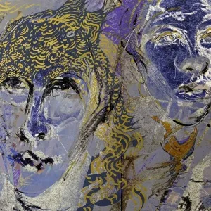 NECMETTİN ÖZLÜ tarafından 2016 yılında 90x120 cm ölçülerinde Tuval üzeri karışık teknik tekniği ile yapılmıştır.