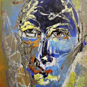 NECMETTİN ÖZLÜ tarafından 2016 yılında 120x90 cm ölçülerinde Tuval üzeri karışık teknik tekniği ile yapılmıştır.