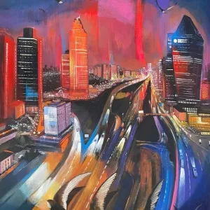 KADİR ŞİŞGİNOĞLU tarafından 2025 yılında 85x70 cm ölçülerinde Tuval üzeri akrilik boya tekniği ile yapılmıştır.