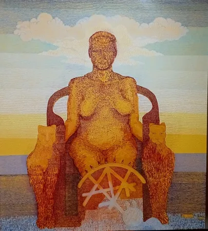 ATAÇ ELALMIŞ tarafından 2026 yılında 200x180 cm ölçülerinde Tuval üzeri yağlı boya tekniği ile yapılmıştır.