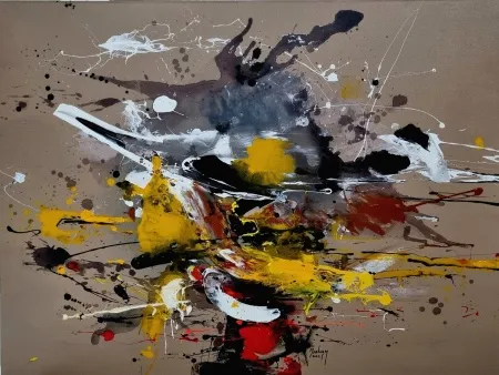 MEHMET SAKIZCI tarafından 2022 yılında 90x120 cm ölçülerinde Tuval üzeri akrilik boya tekniği ile yapılmıştır.