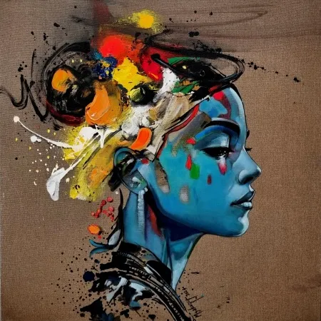 MEHMET SAKIZCI tarafından 2024 yılında 60x60 cm ölçülerinde Tuval üzeri akrilik boya tekniği ile yapılmıştır.