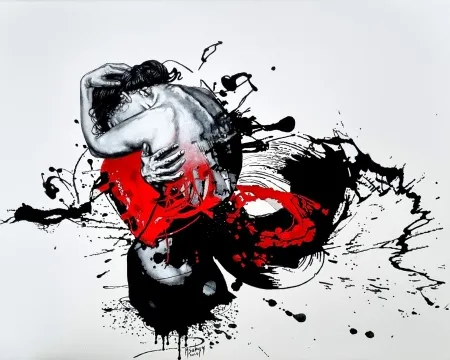 MEHMET SAKIZCI tarafından 2024 yılında 80x100 cm ölçülerinde Tuval üzeri akrilik boya tekniği ile yapılmıştır.