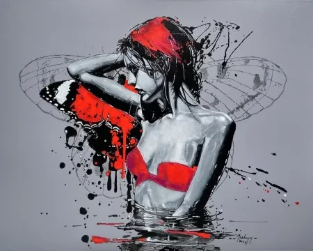 MEHMET SAKIZCI tarafından 2024 yılında 80x100 cm ölçülerinde Tuval üzeri akrilik boya tekniği ile yapılmıştır.