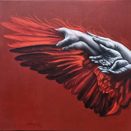 BEHZAT FEYZULLAH tarafından 2025 yılında 50x50 cm ölçülerinde Tuval üzeri yağlı boya tekniği ile yapılmıştır.