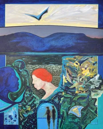 NECMETTİN ÖZLÜ tarafından 2026 yılında 100x80 cm ölçülerinde Tuval üzeri akrilik boya tekniği ile yapılmıştır.