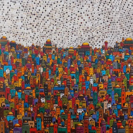 BİNNUR YÜCEBAŞ RUOCCO tarafından 2026 yılında 60x60 cm ölçülerinde Tuval üzeri yağlı boya tekniği ile yapılmıştır.