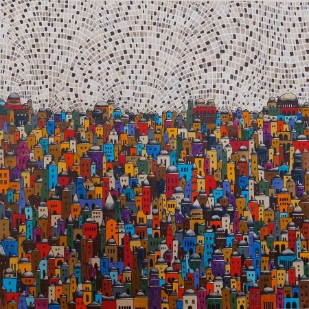 BİNNUR YÜCEBAŞ RUOCCO tarafından 2026 yılında 60x60 cm ölçülerinde Tuval üzeri yağlı boya tekniği ile yapılmıştır.