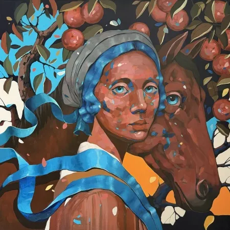 SEMA ÖCAL tarafından 2026 yılında 80x80 cm ölçülerinde Tuval üzeri akrilik boya tekniği ile yapılmıştır.