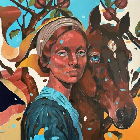 SEMA ÖCAL tarafından 2026 yılında 50x50 cm ölçülerinde Tuval üzeri akrilik boya tekniği ile yapılmıştır.