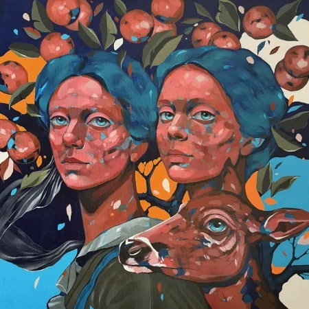 SEMA ÖCAL tarafından 2026 yılında 50x50 cm ölçülerinde Tuval üzeri akrilik boya tekniği ile yapılmıştır.